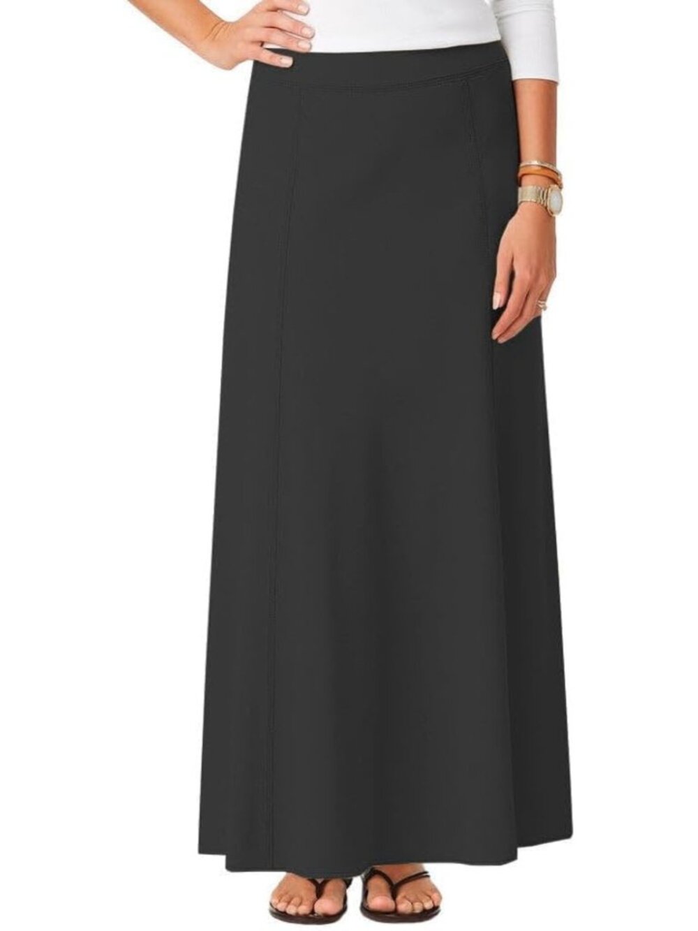 Women's Stretch Cotton Maxi A-Line Skirt | Comfortable & Versatile Fashion